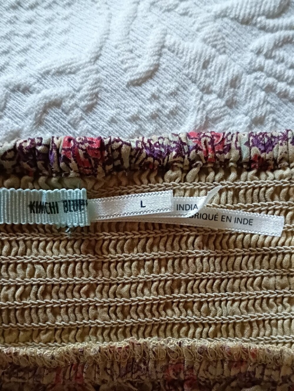 L Kimchi Blue Purple/Red Floral Ruffle-Hem Camisole - Picture 3 of 6